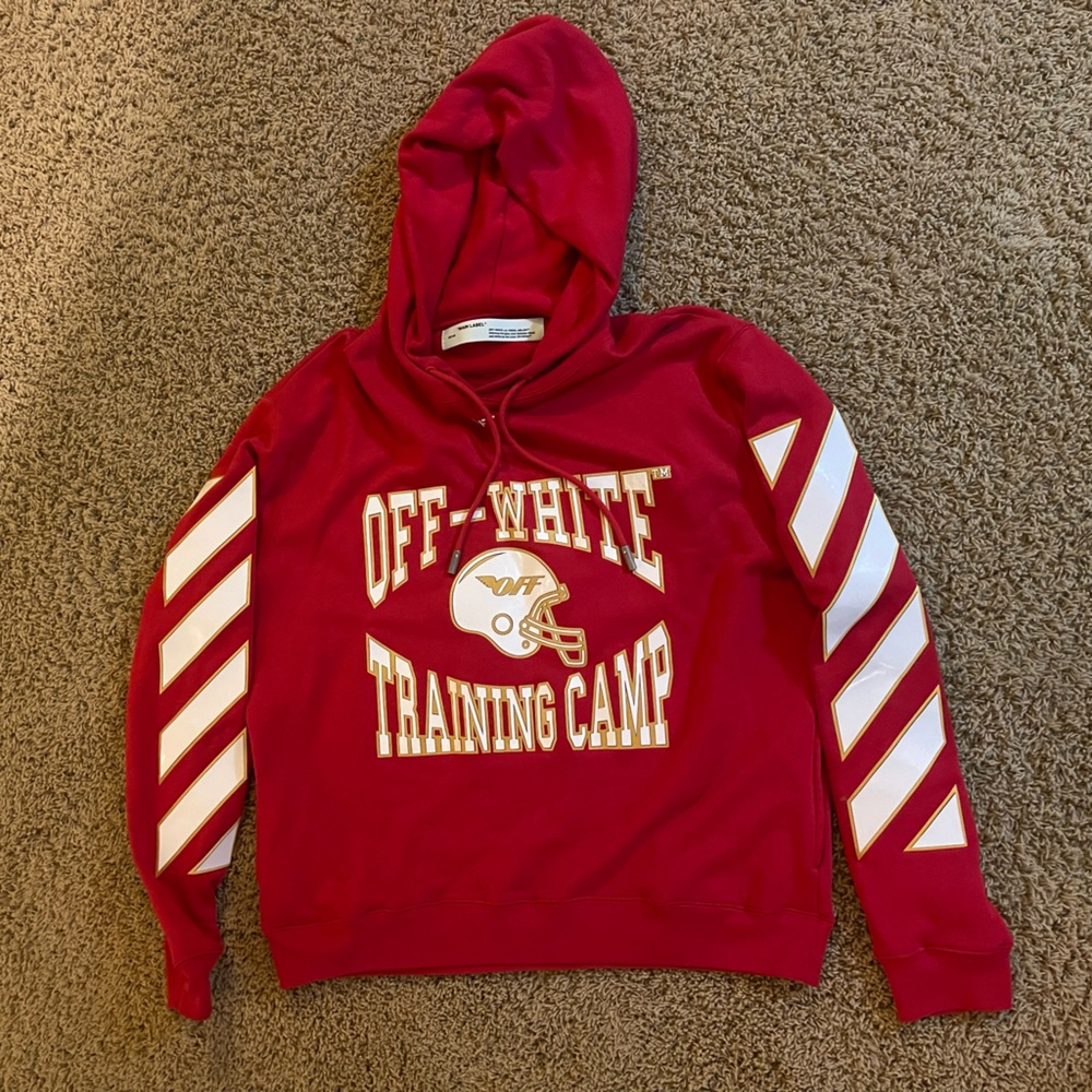 Off White “Training Camp” Hoodie Size XXL